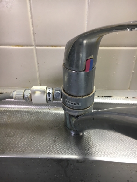  食洗器分岐水栓撤去作業